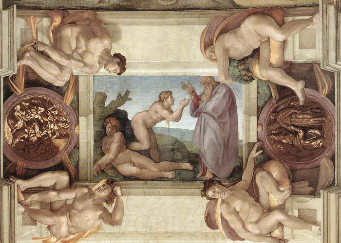 Michelangelo Buonarroti Creation of Eve Germany oil painting art